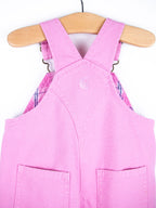 Carhartt Pink Canvas Dungarees with Check Lining - Age 12 months