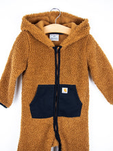 Load image into Gallery viewer, Carhartt Brown Teddy Fleece Snowsuit - Age 18-24 months
