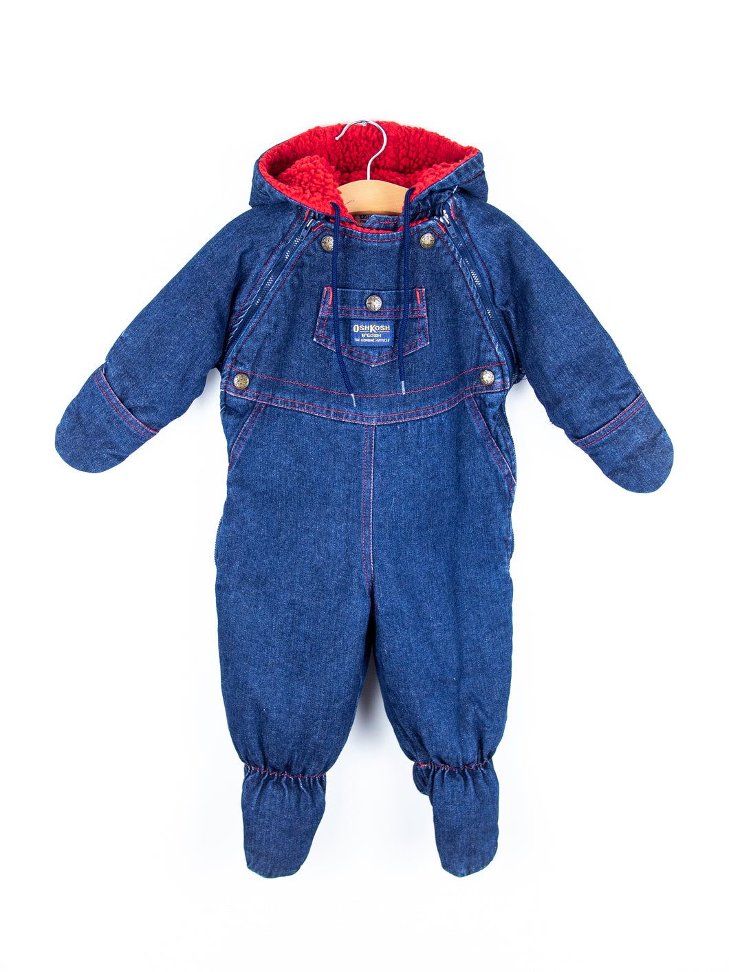 Osh Kosh Rare Vintage Denim Snowsuit - Age 6-9 months