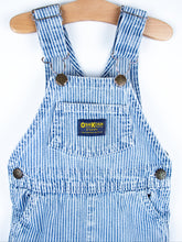 Load image into Gallery viewer, Osh Kosh Blue &amp; White Hickory Stripe Dungarees - Age 18 months
