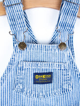 Load image into Gallery viewer, Osh Kosh Blue &amp; White Hickory Stripe Dungarees - Age 18 months
