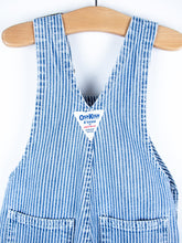 Load image into Gallery viewer, Osh Kosh Blue &amp; White Hickory Stripe Dungarees - Age 18 months
