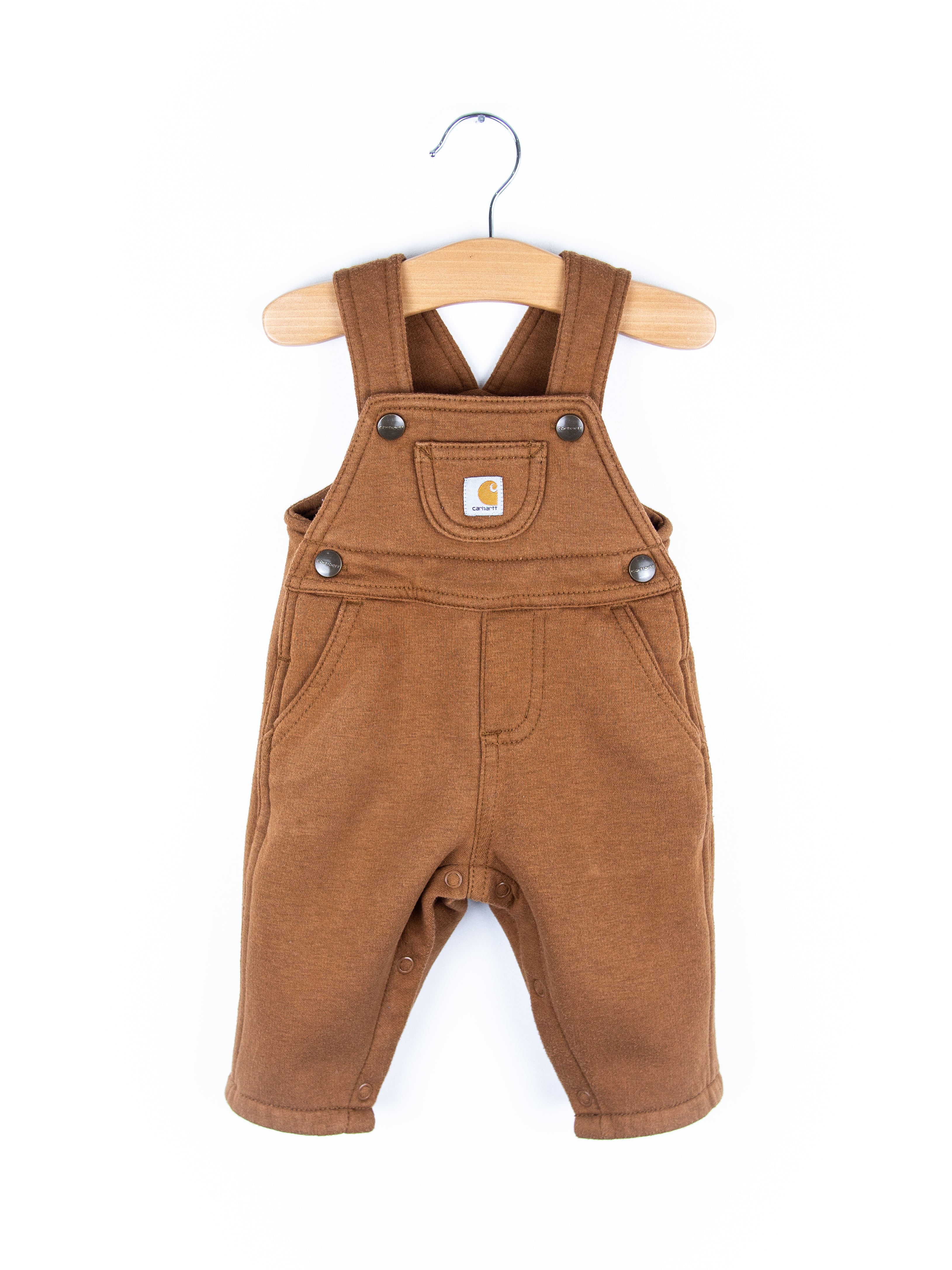 Carhartt Brown Jersey Dungarees - Age 0-3 months