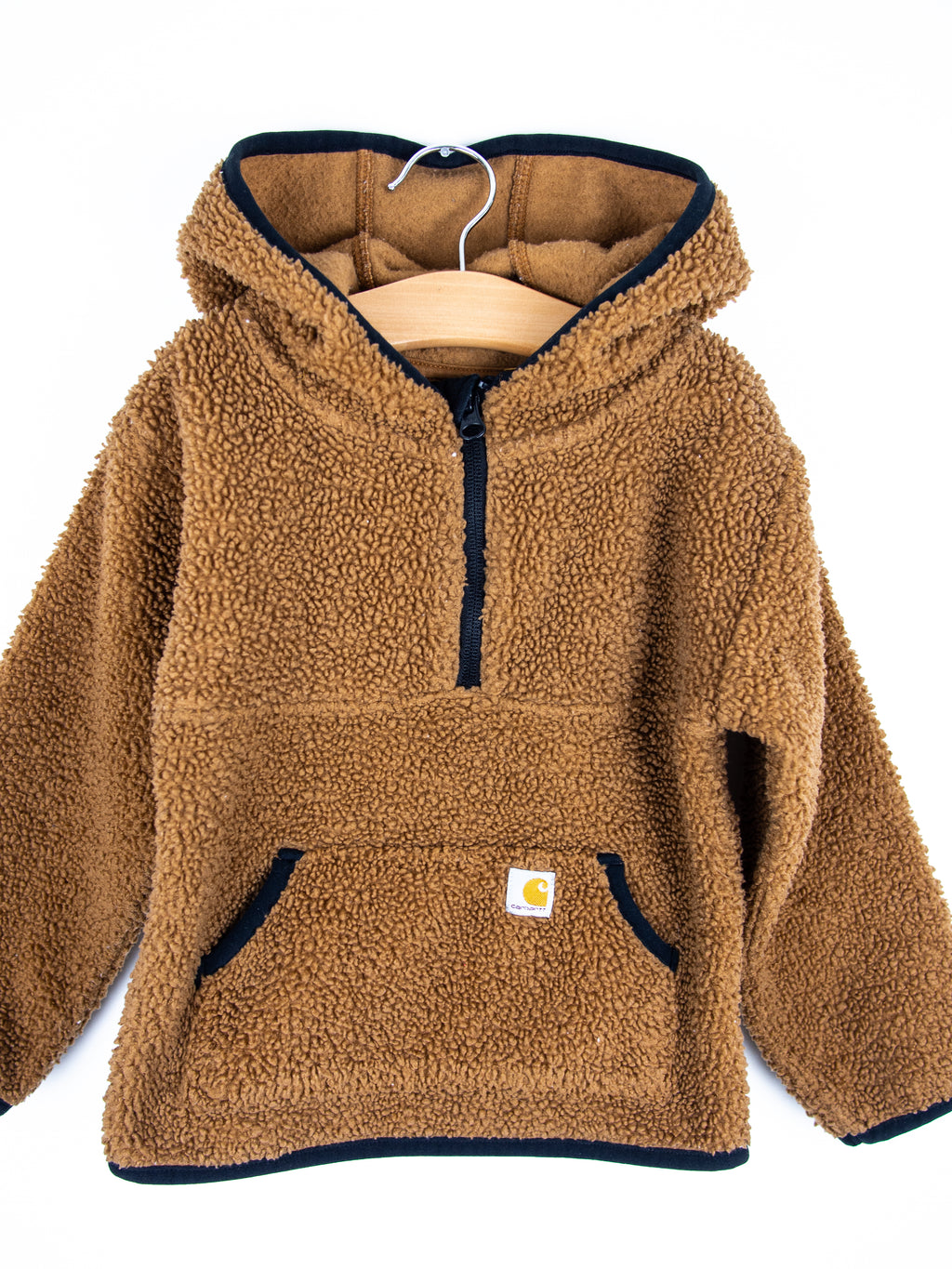 Carhartt Brown Teddy Fleece Hoody - Age 2 years
