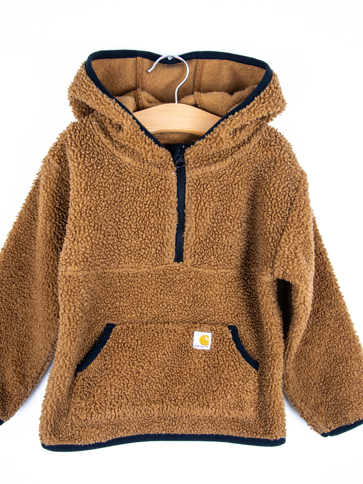 Carhartt Brown Teddy Fleece Hoody - Age 2 years