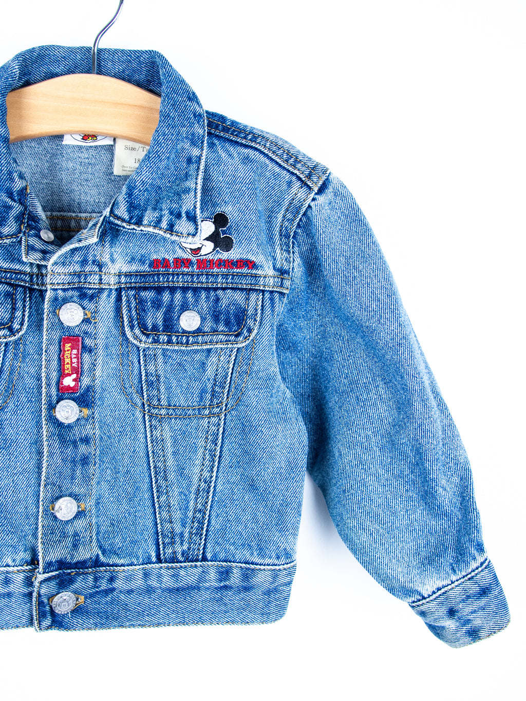 Vintage Disney Mickey Mouse Denim Jacket - Age 12 months