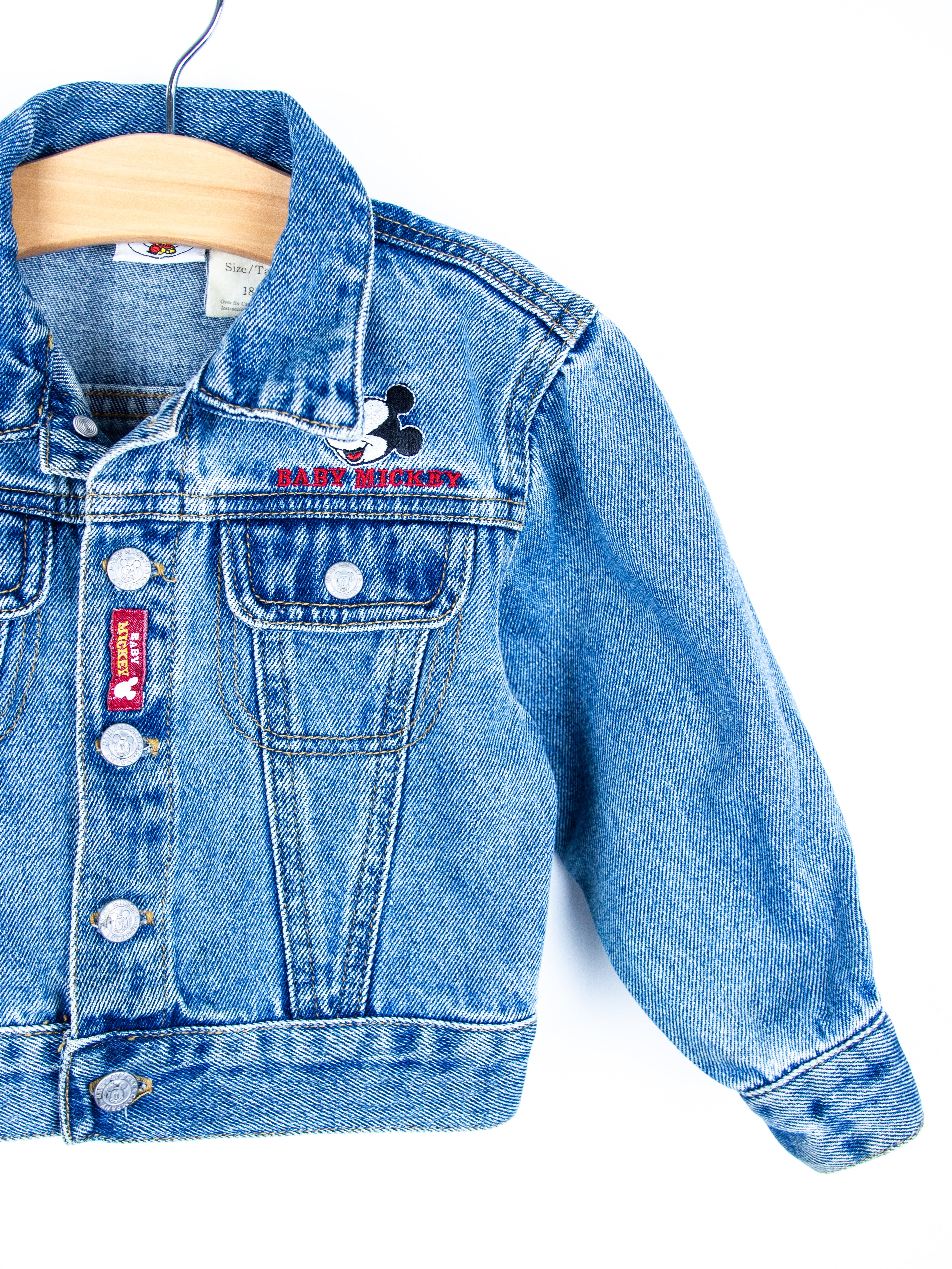 Vintage Disney Mickey Mouse Denim Jacket - Age 12 months