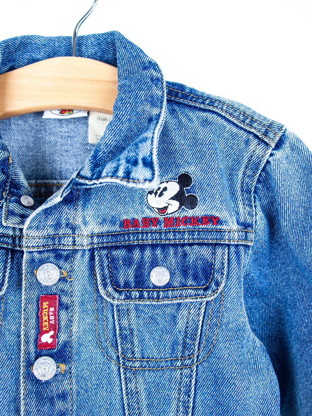 Vintage Disney Mickey Mouse Denim Jacket - Age 12 months