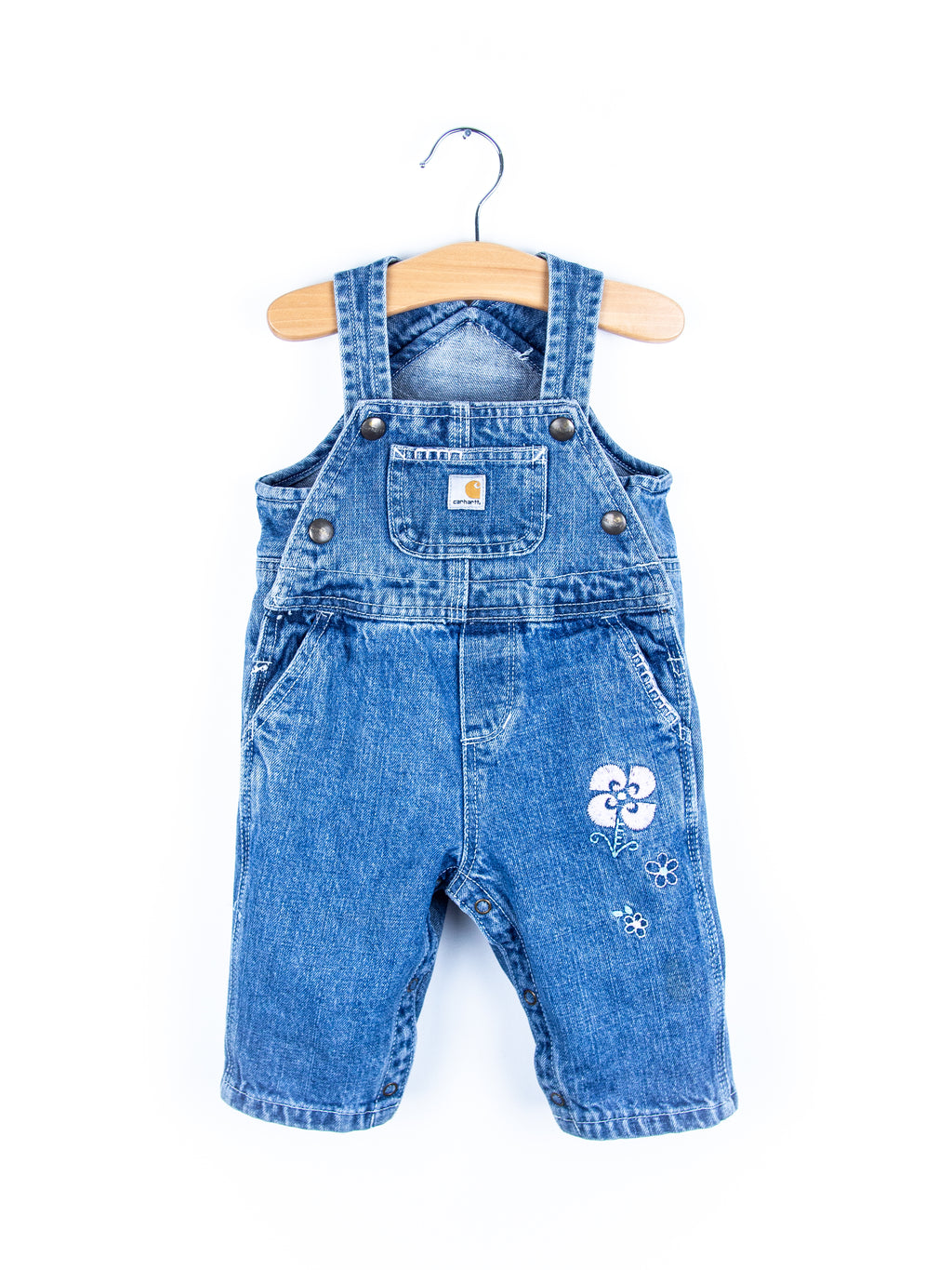 Carhartt Denim Floral Dungarees - Age 3-6 months