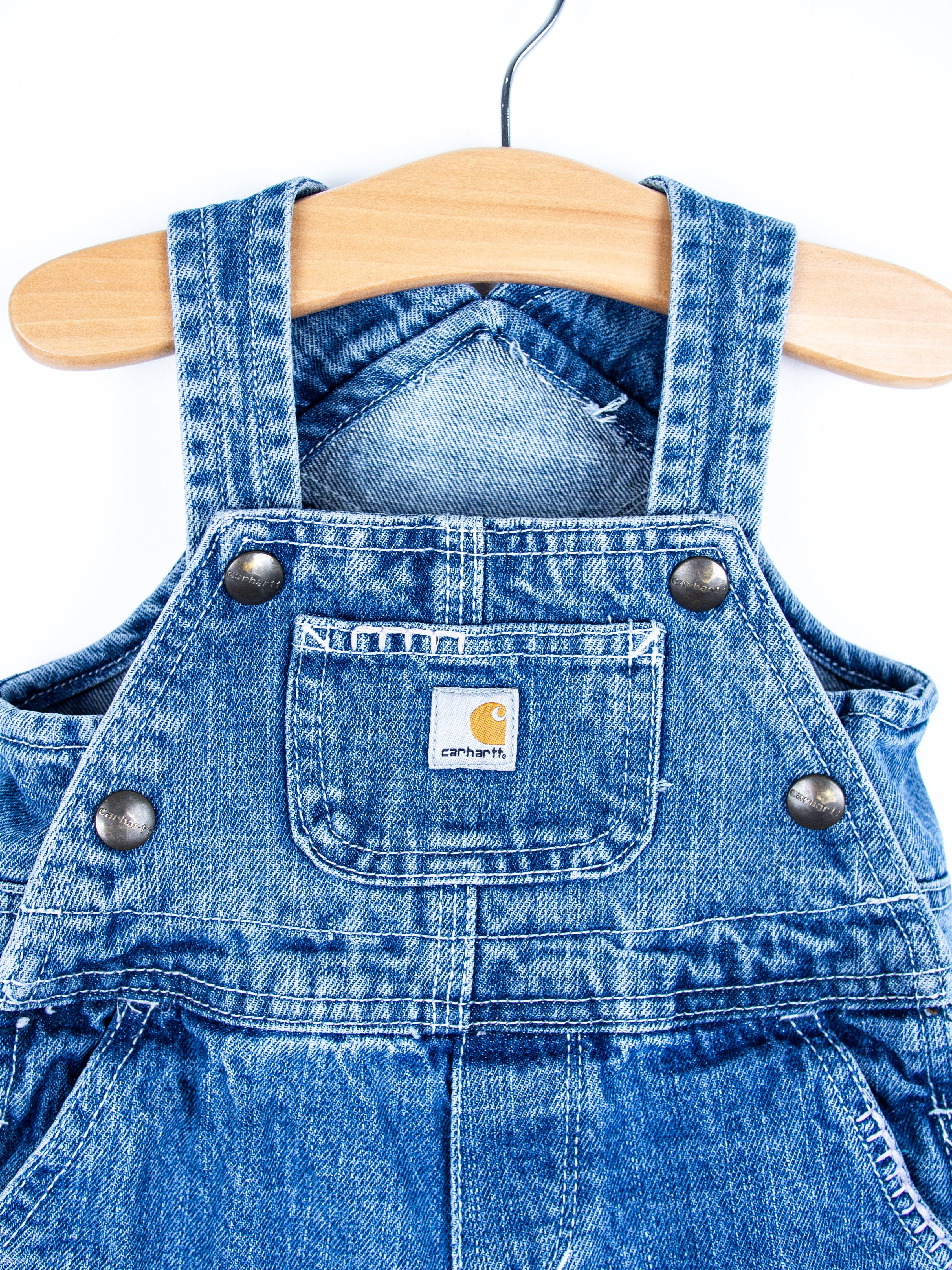 Carhartt Denim Floral Dungarees - Age 3-6 months