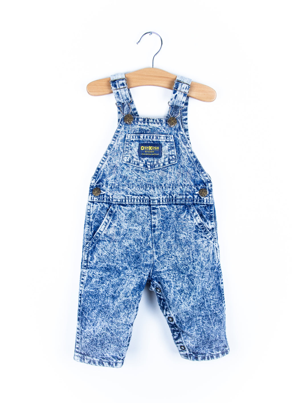 Osh Kosh Acid Wash Dungarees - Age 6 months