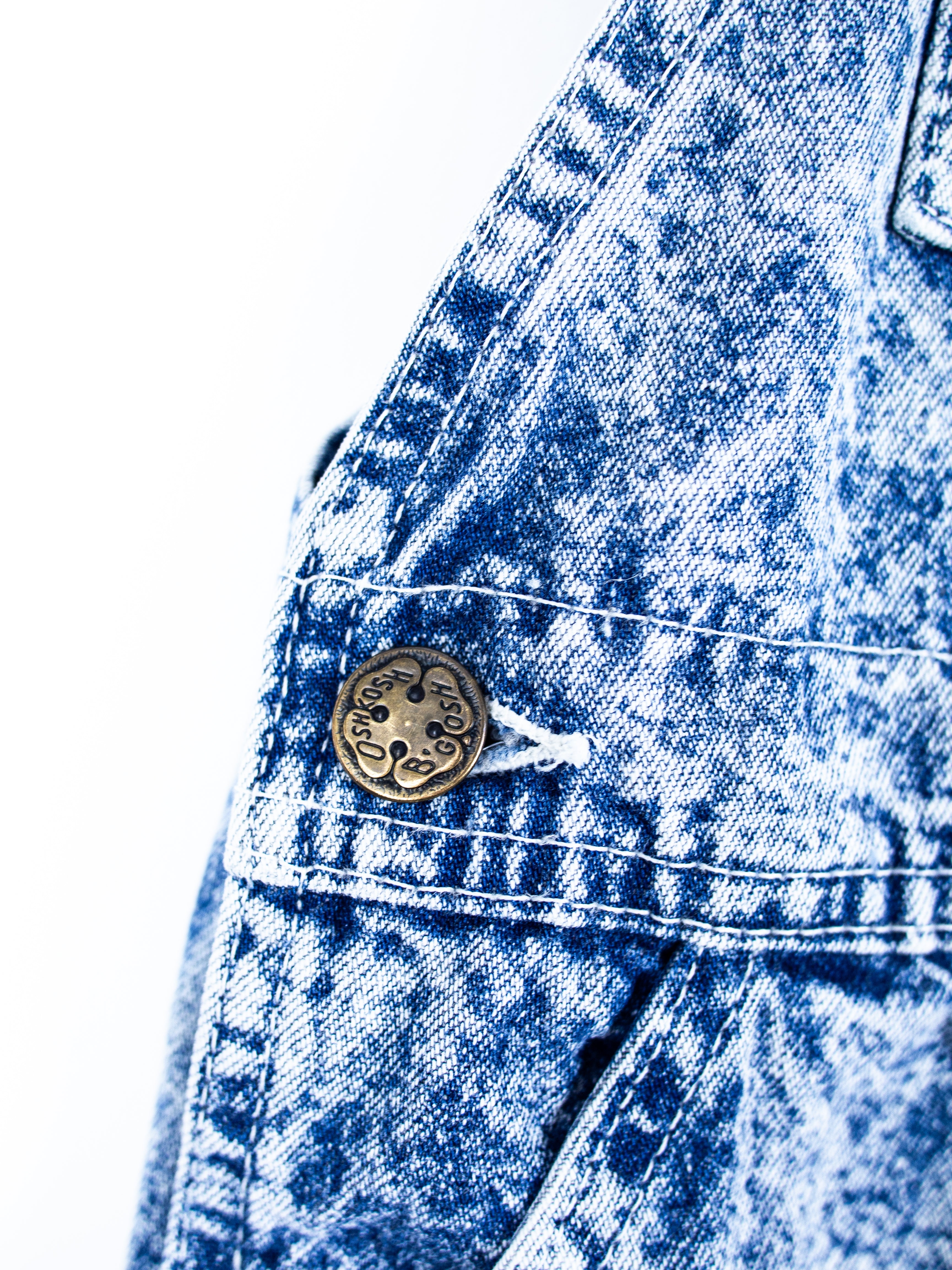 Osh Kosh Acid Wash Dungarees - Age 6 months