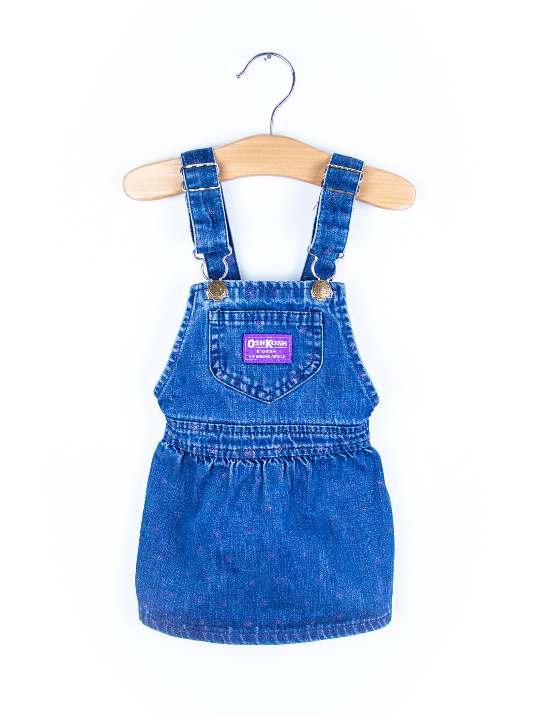 Osh Kosh Vintage Denim Dungaree Dress - Age 6-9 months