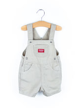 Load image into Gallery viewer, Osh Kosh Stone Cotton Dungaree Shorties - Age 6-9 months
