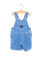 Load image into Gallery viewer, Osh Kosh Vintage Hickory Stripe Dungaree Shorties - Age 6-9 months
