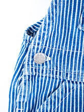 Load image into Gallery viewer, Osh Kosh Vintage Hickory Stripe Dungaree Shorties - Age 6-9 months
