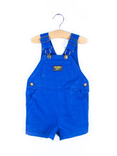 Load image into Gallery viewer, Osh Kosh Vintage Cobalt Dungaree Shorties - Age 18 months
