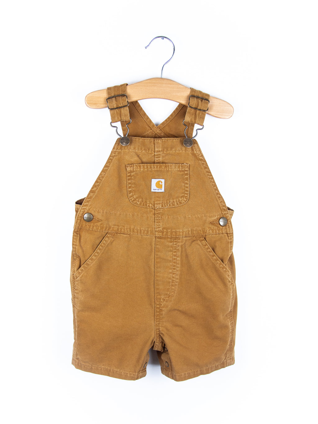 Carhartt Brown Dungaree Shorties - Age 18 months