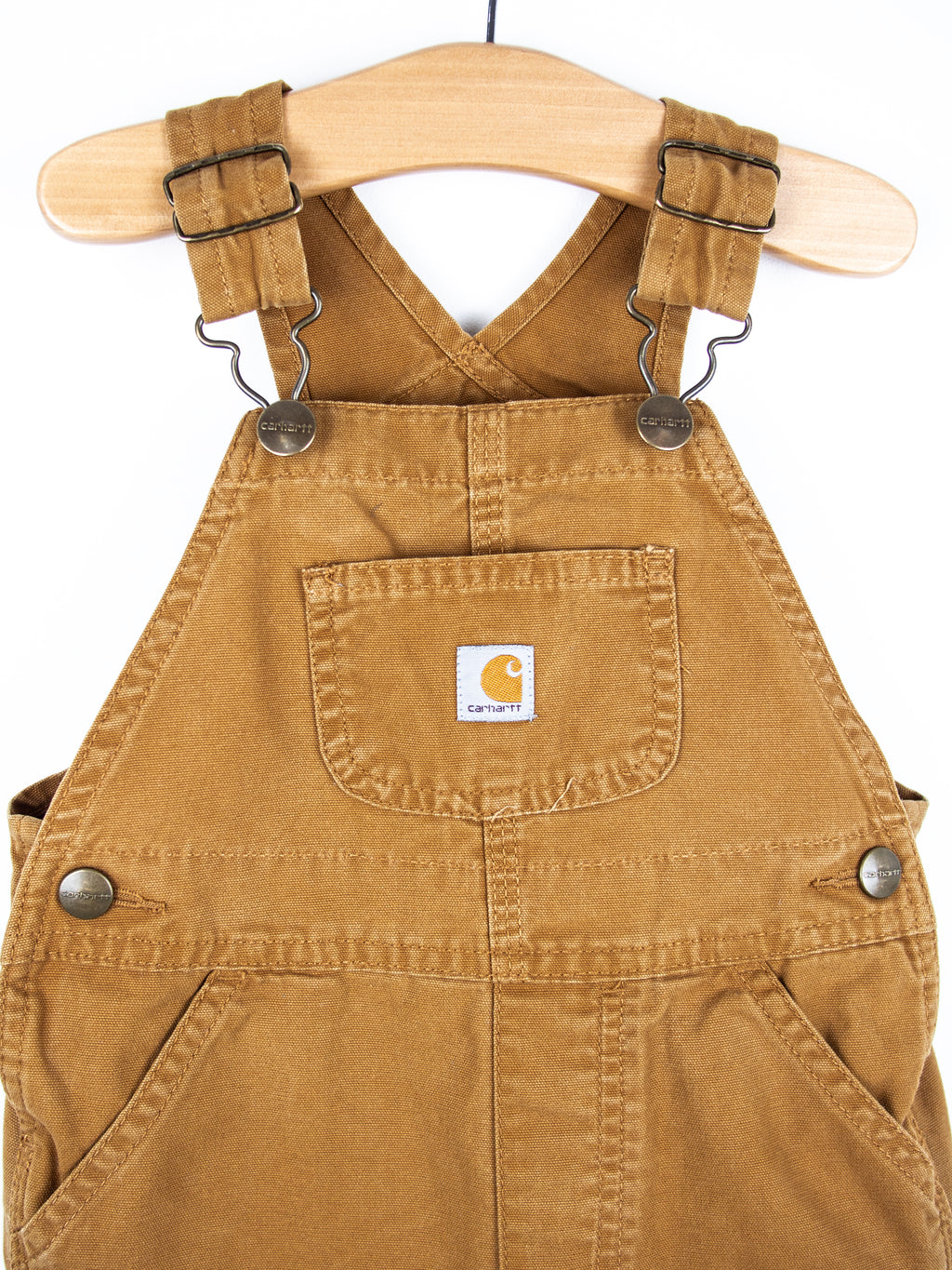 Carhartt Brown Dungaree Shorties - Age 18 months