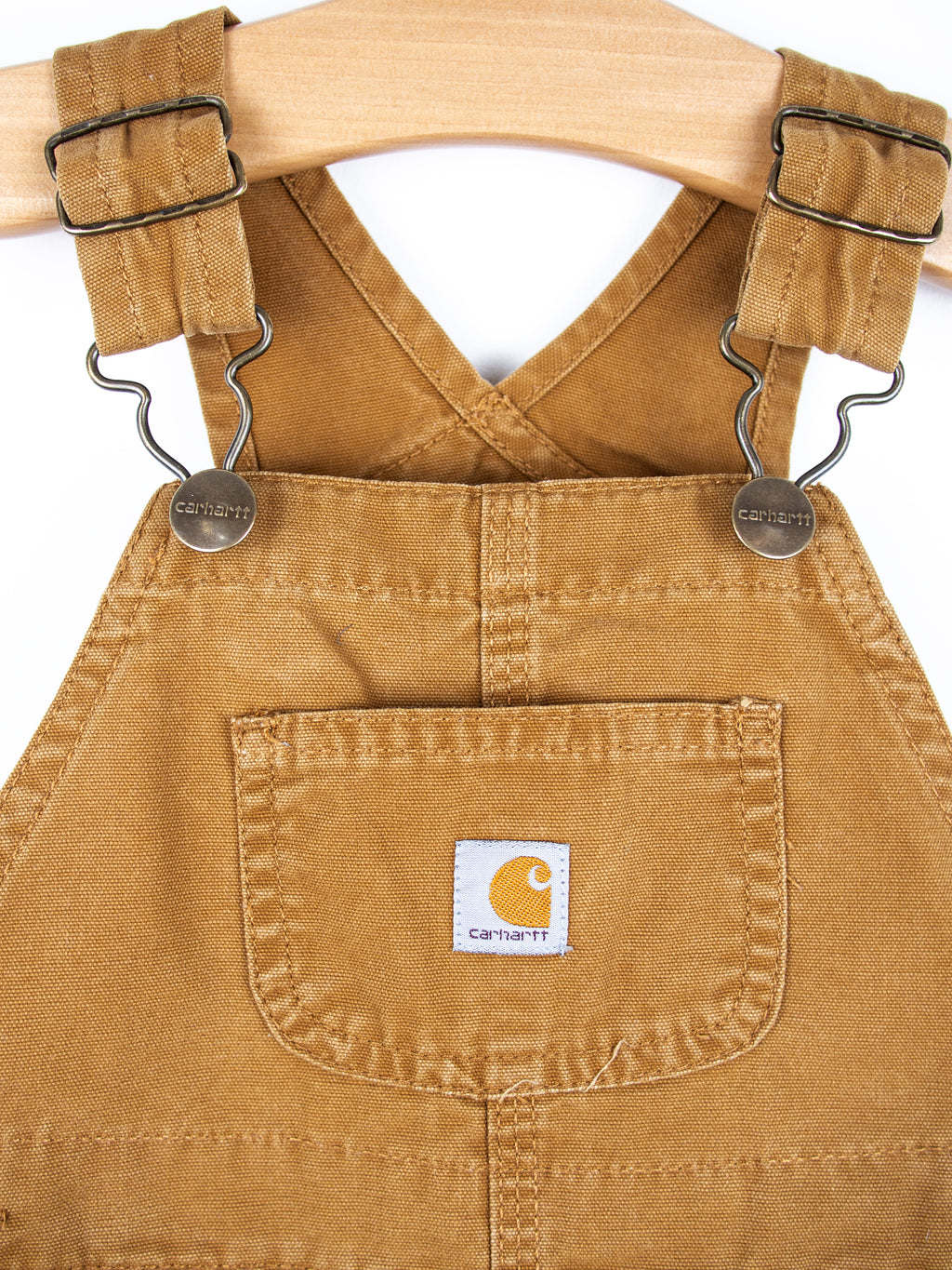 Carhartt Brown Dungaree Shorties - Age 18 months