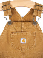 Carhartt Brown Dungaree Shorties - Age 18 months