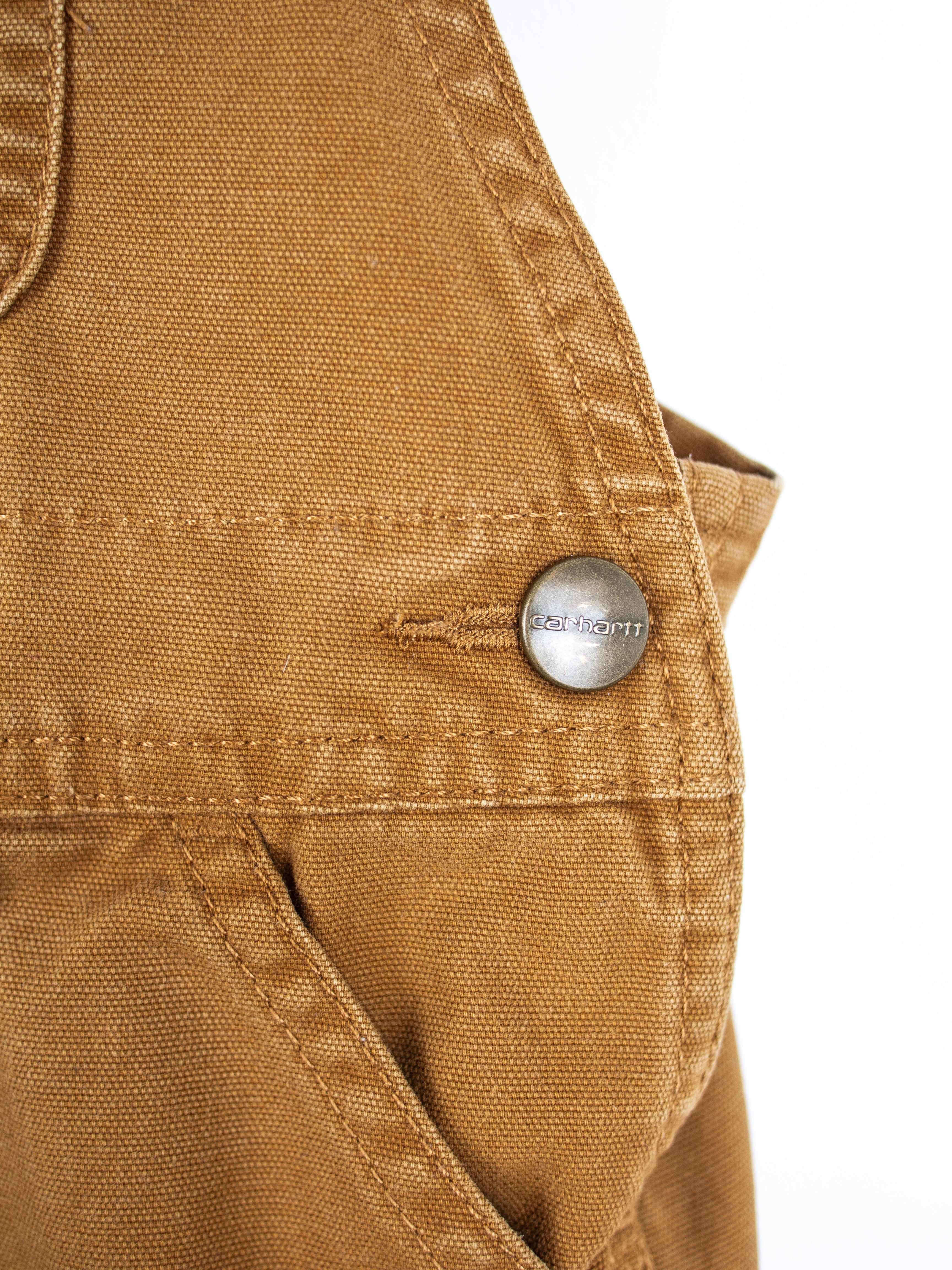 Carhartt Brown Dungaree Shorties - Age 18 months