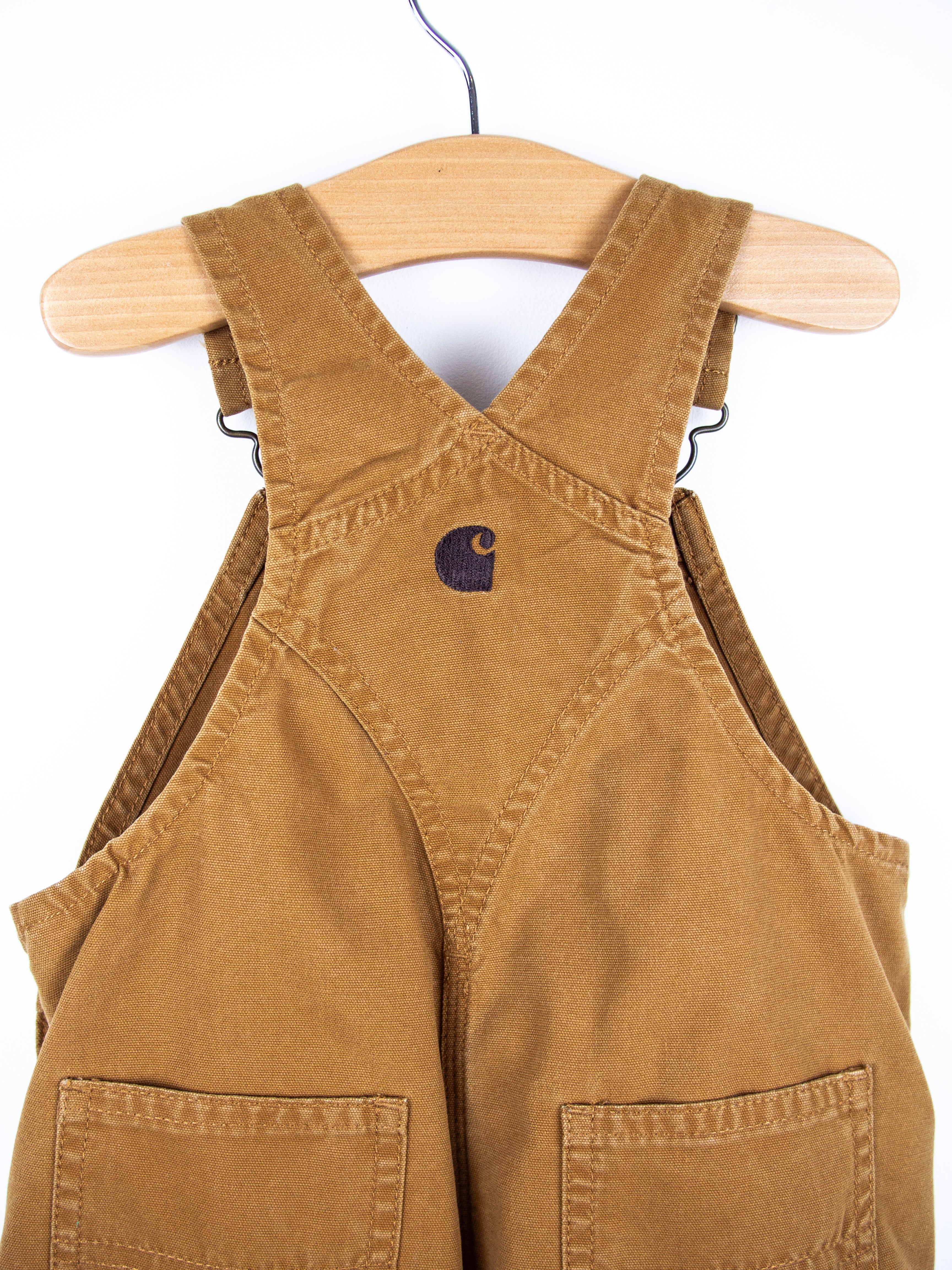 Carhartt Brown Dungaree Shorties - Age 18 months
