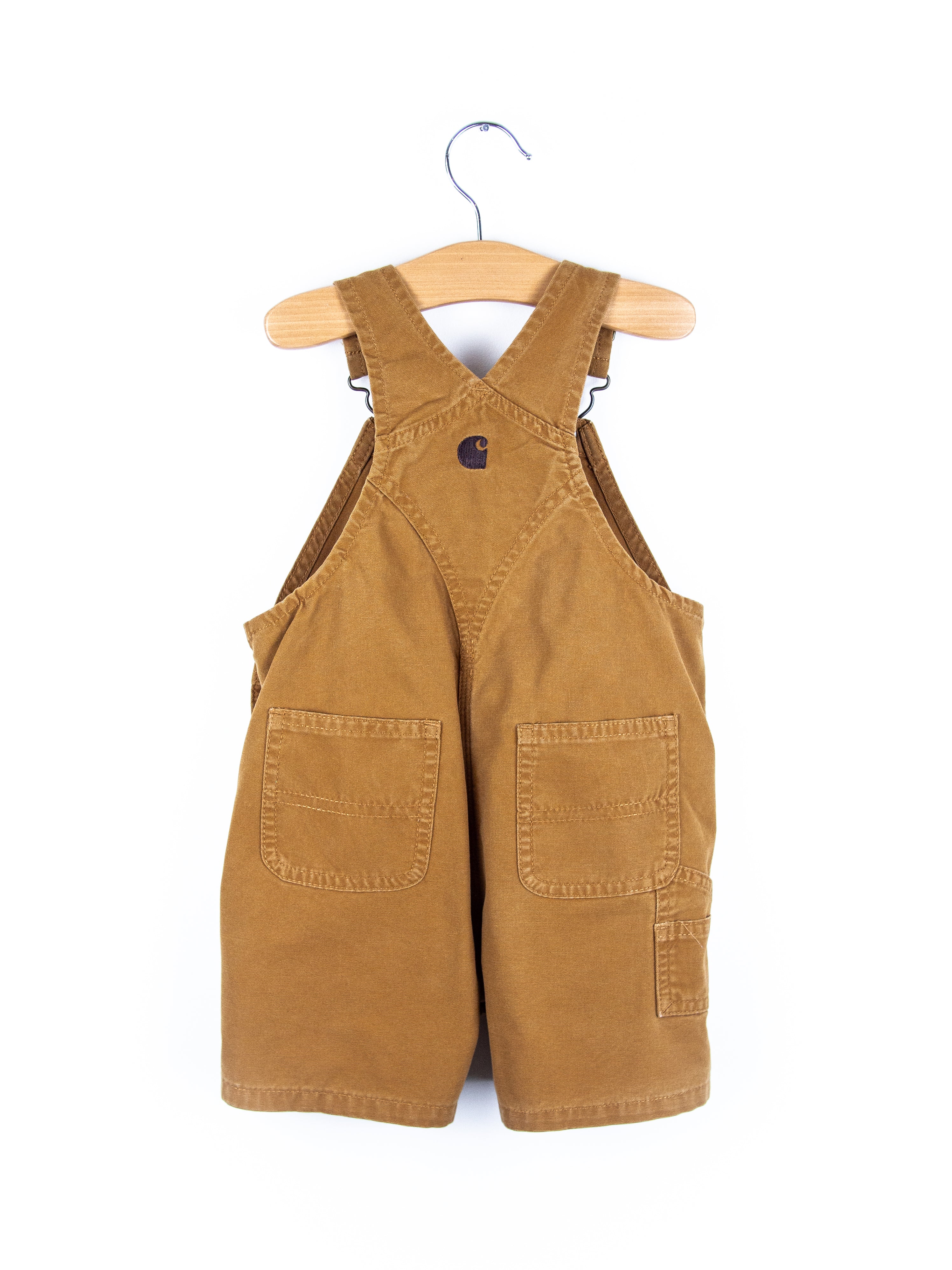 Carhartt Brown Dungaree Shorties - Age 18 months