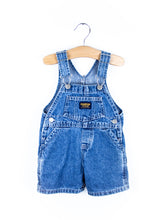 Load image into Gallery viewer, Osh Kosh Denim Dungaree Shorties - Age 12 months
