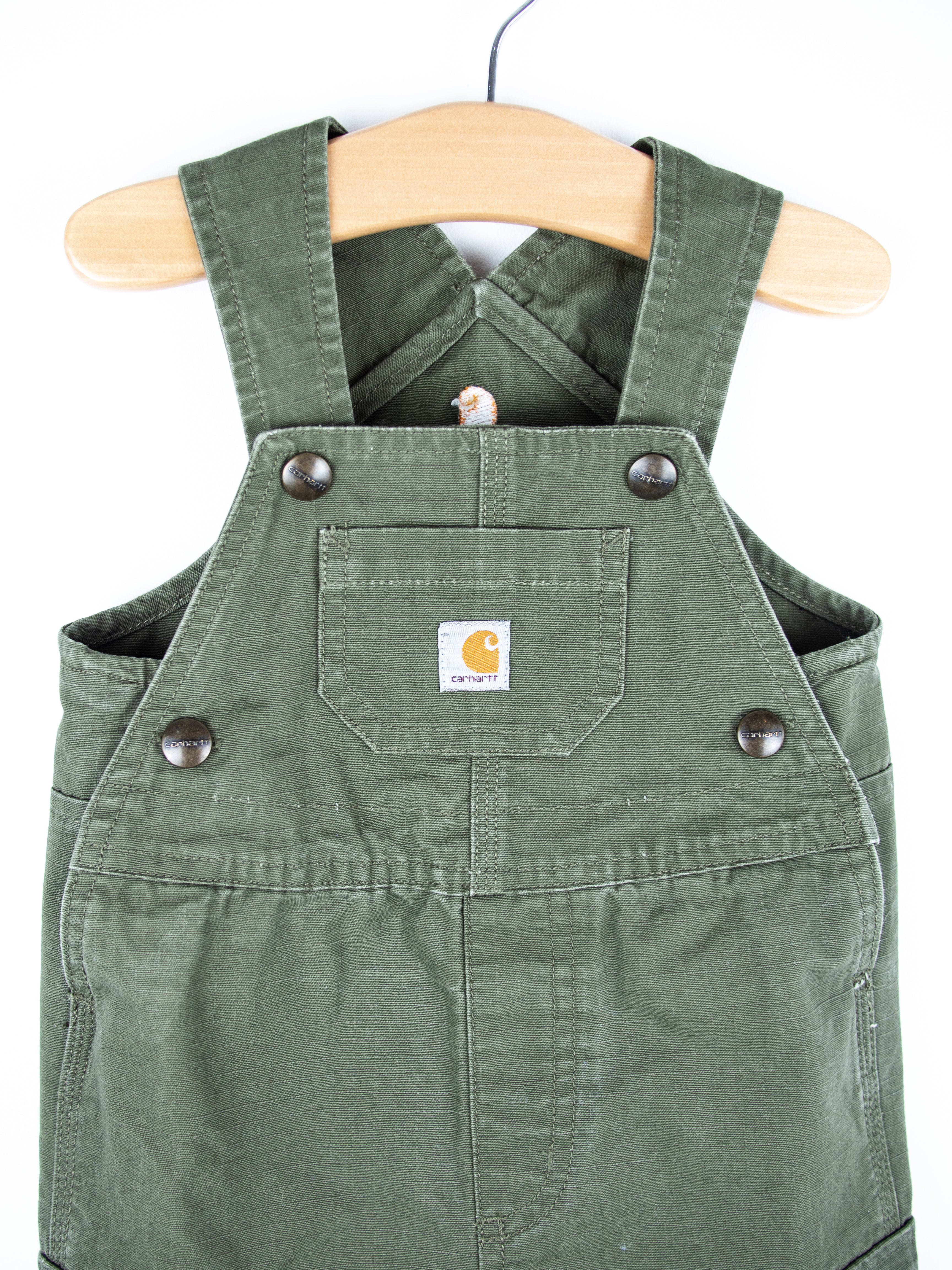 Carhartt Forest Green Cargo Dungarees