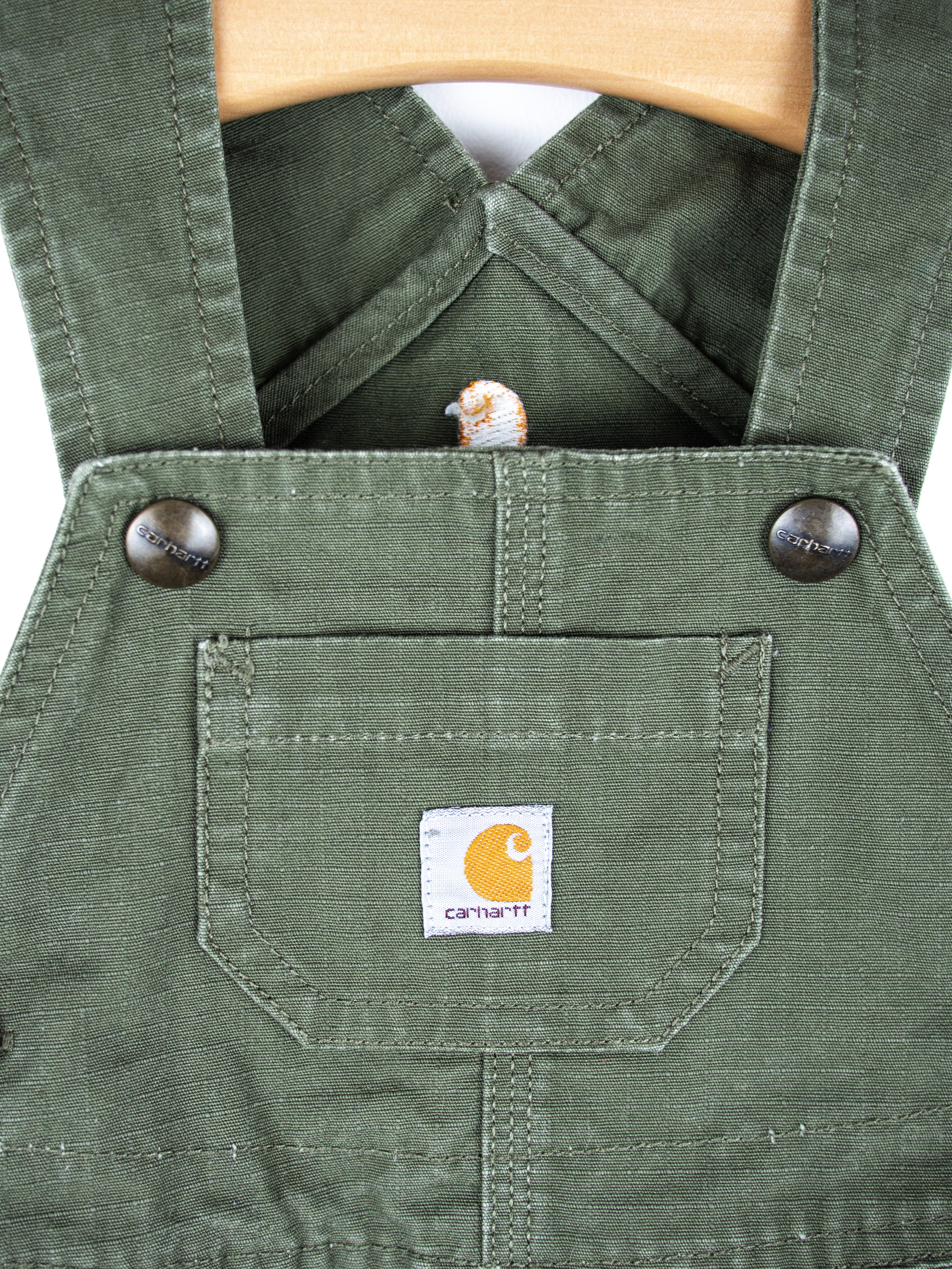 Carhartt Forest Green Cargo Dungarees