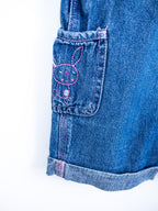 Carhartt Denim Embroidered Dungaree Shorties - Age 3-4 years