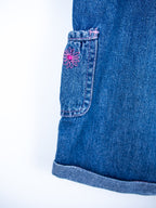 Carhartt Denim Embroidered Dungaree Shorties - Age 3-4 years