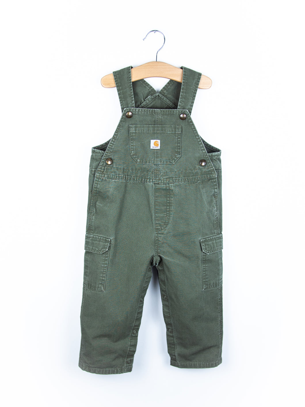 Carhartt Forest Green Cargo Dungarees - Age 24 months