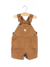 Load image into Gallery viewer, Carhartt Brown Dungaree Shorties - Age 12 months
