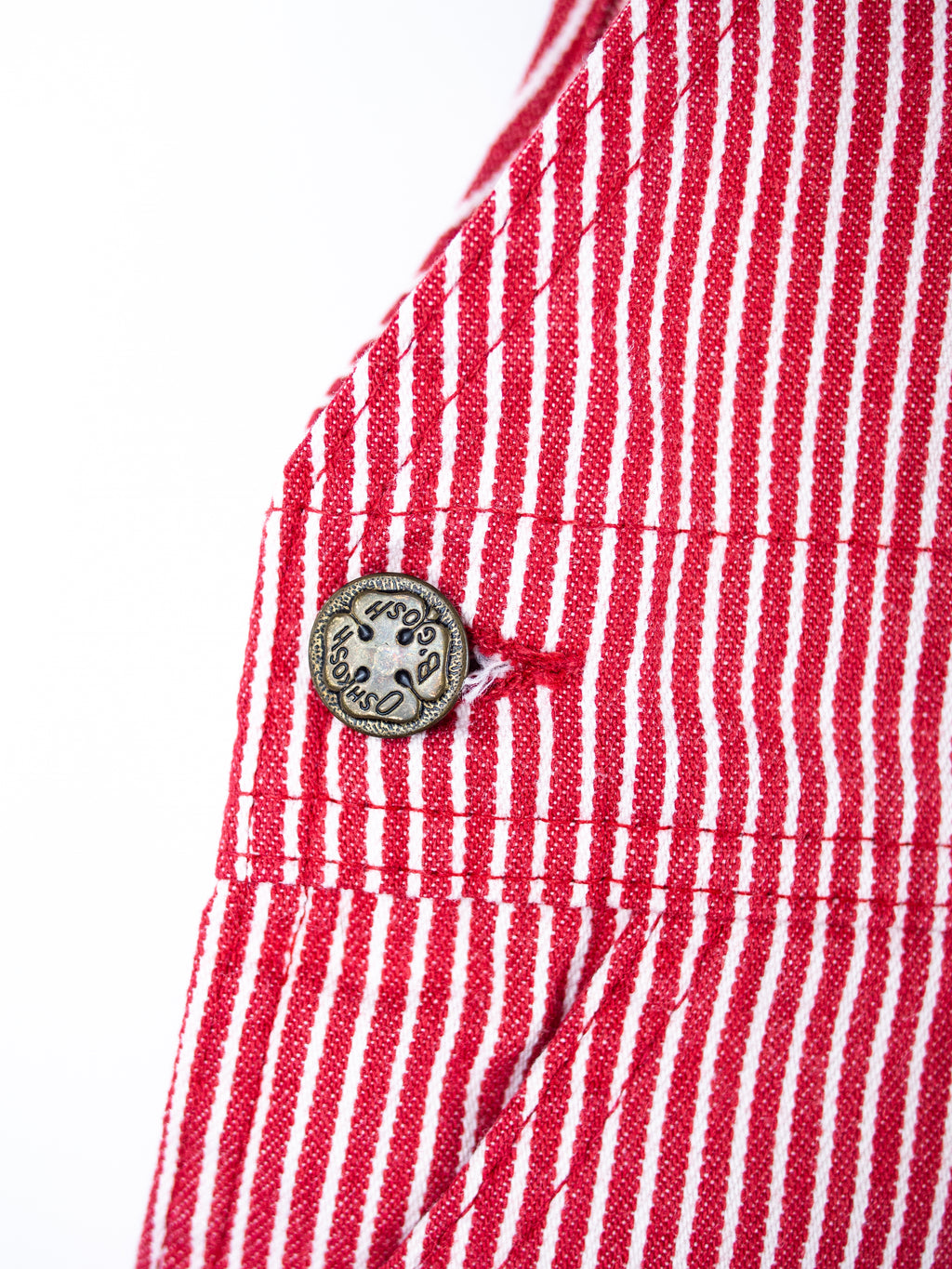 Osh Kosh Vintage Red Hickory Stripe Dungaree Shorties - Age 3 years