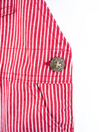 Osh Kosh Vintage Red Hickory Stripe Dungaree Shorties - Age 3 years