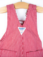 Osh Kosh Vintage Red Hickory Stripe Dungaree Shorties - Age 3 years