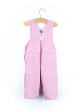 Load image into Gallery viewer, Osh Kosh Vintage Pink &amp; White Hickory Stripe Dungarees - Age 9 months - READ DESCRIPTION

