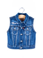 Levi's Vintage Denim Sleeveless Floral Jacket - Age 18-24 months