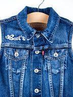 Levi's Vintage Denim Sleeveless Floral Jacket - Age 18-24 months