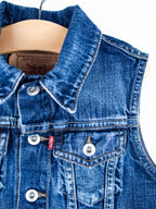 Levi's Vintage Denim Sleeveless Floral Jacket - Age 18-24 months
