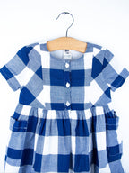 Osh Kosh Blue & White Check Dress - Age 18 months