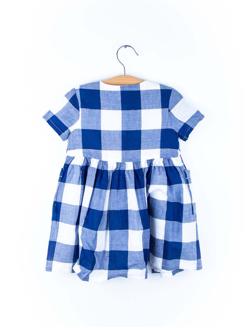 Osh Kosh Blue & White Check Dress - Age 18 months