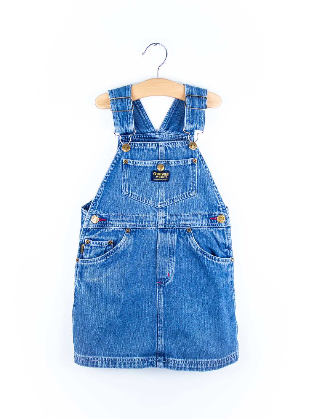 Osh Kosh Vintage Denim Dungaree Dress - Age 5 years