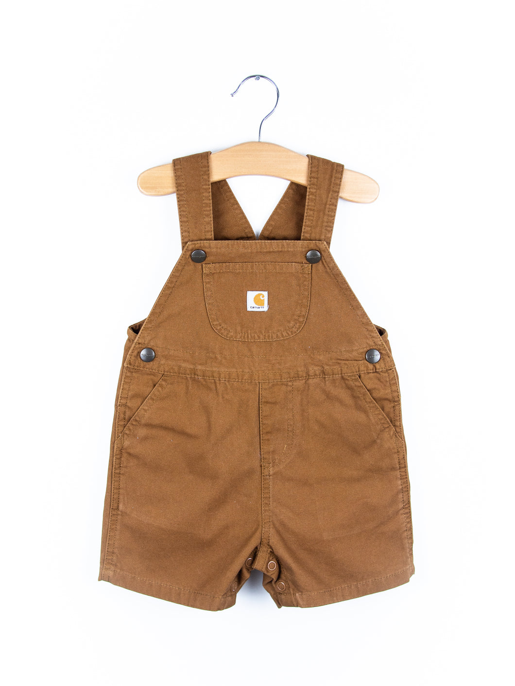 Carhartt Brown Dungaree Shorties - Age 18-24 months