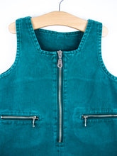 Load image into Gallery viewer, Vintage Teal Denim Dress - Age 2-3 years
