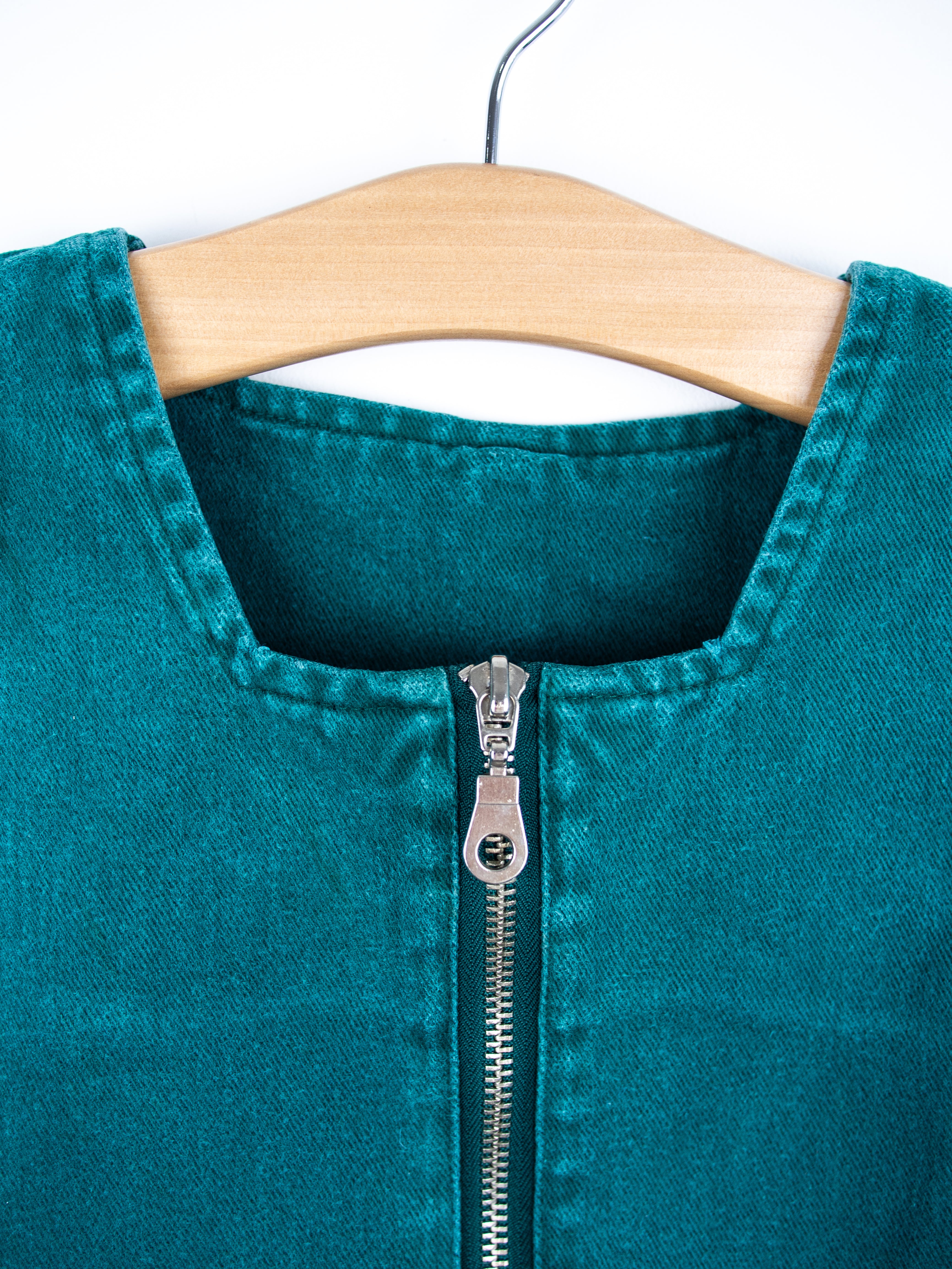 Vintage Teal Denim Dress - Age 2-3 years