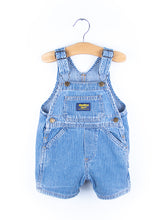 Load image into Gallery viewer, Osh Kosh Vintage Hickory Stripe Dungaree Shorties - Age 6-9 months
