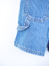Load image into Gallery viewer, Osh Kosh Vintage Hickory Stripe Dungaree Shorties - Age 6-9 months
